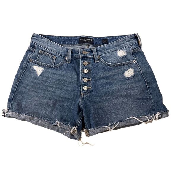 Lucky Brand ~ Womens Boyfriend Denim Shorts ~ size 6/28 - Picture 1 of 10